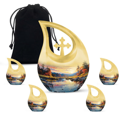 Cross Drop design nature urn