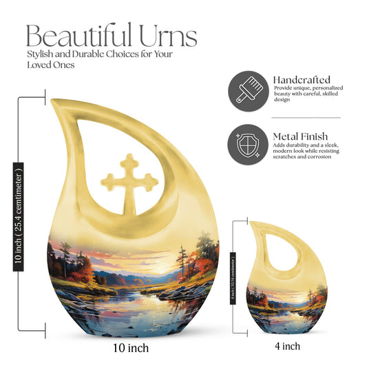 Cross Drop design nature urn