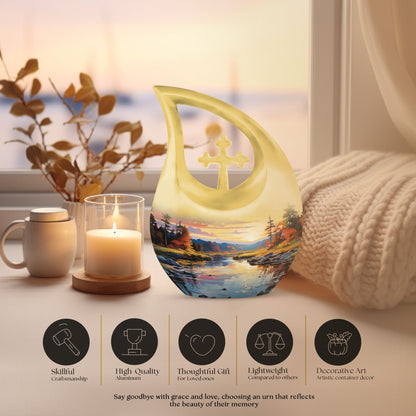 Cross Drop design nature urn