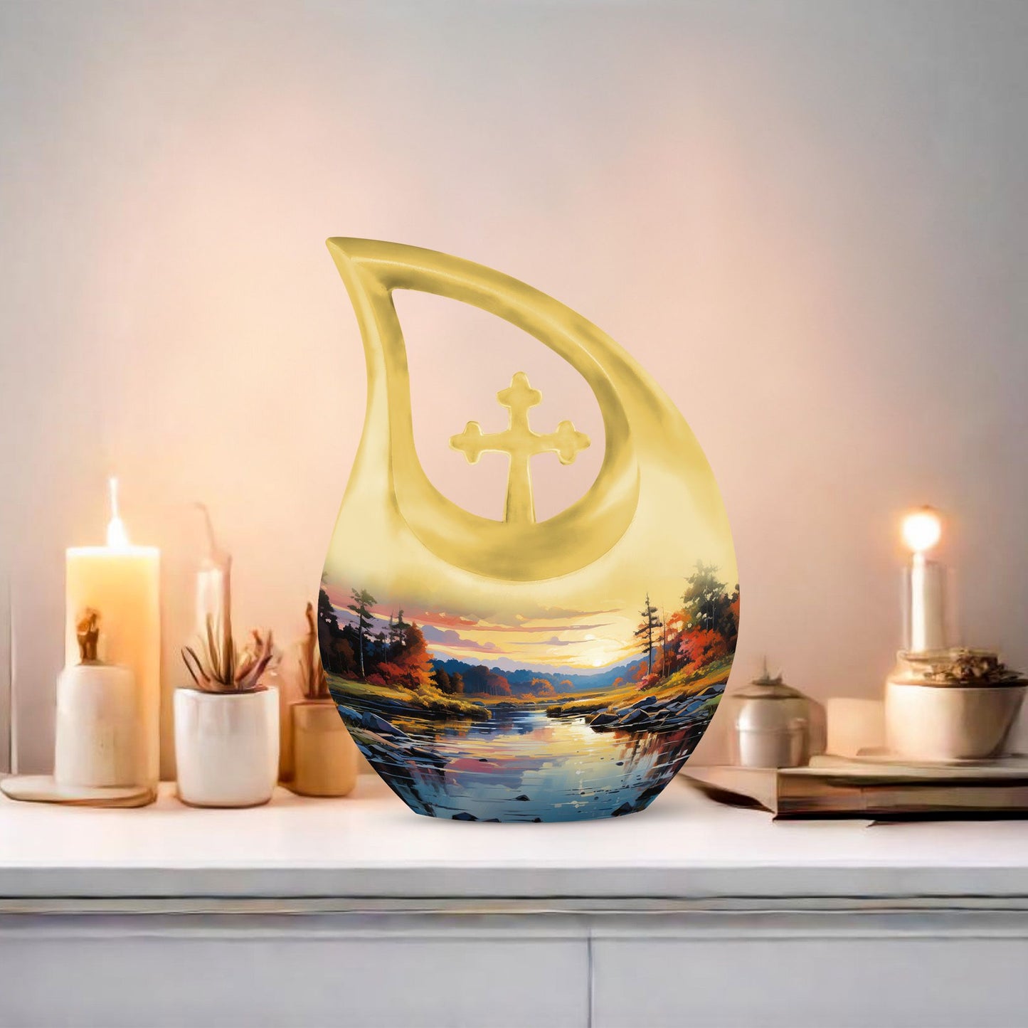 Cross Drop design nature urn