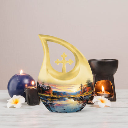 Cross Drop design nature urn