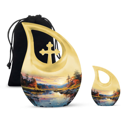Cross Drop design nature urn