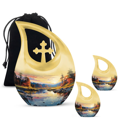 Cross Drop design nature urn
