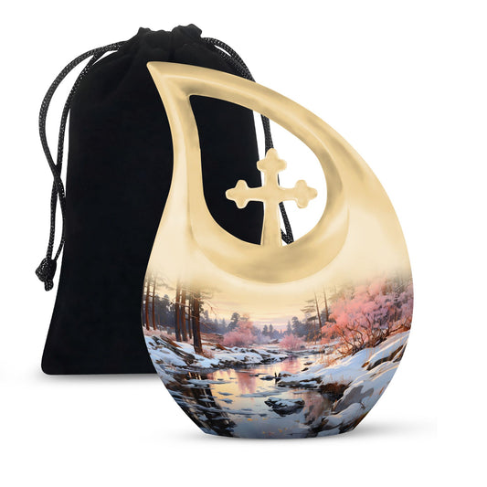 Nature-themed Leaf Urn for Ashes