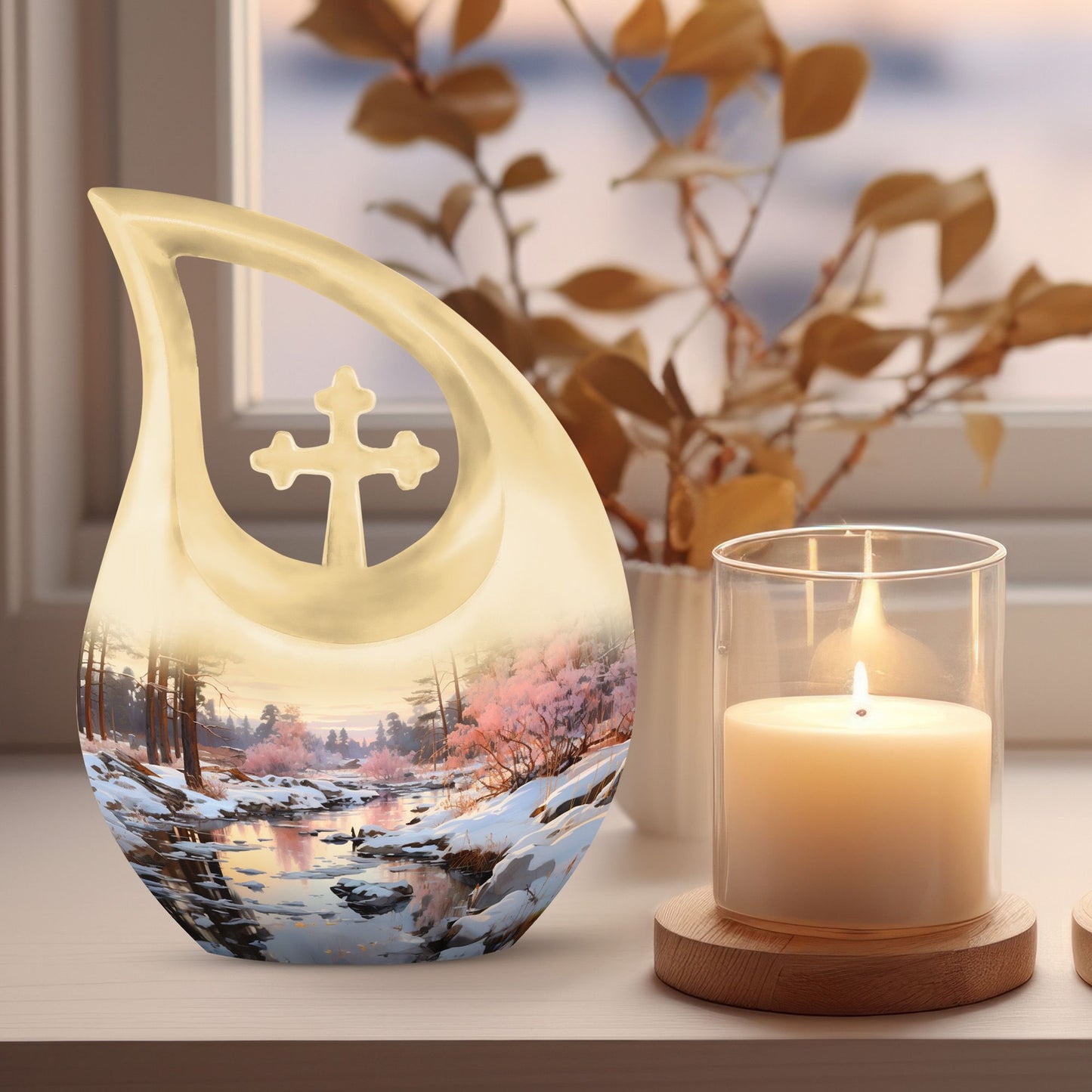 Nature-themed Leaf Urn for Ashes