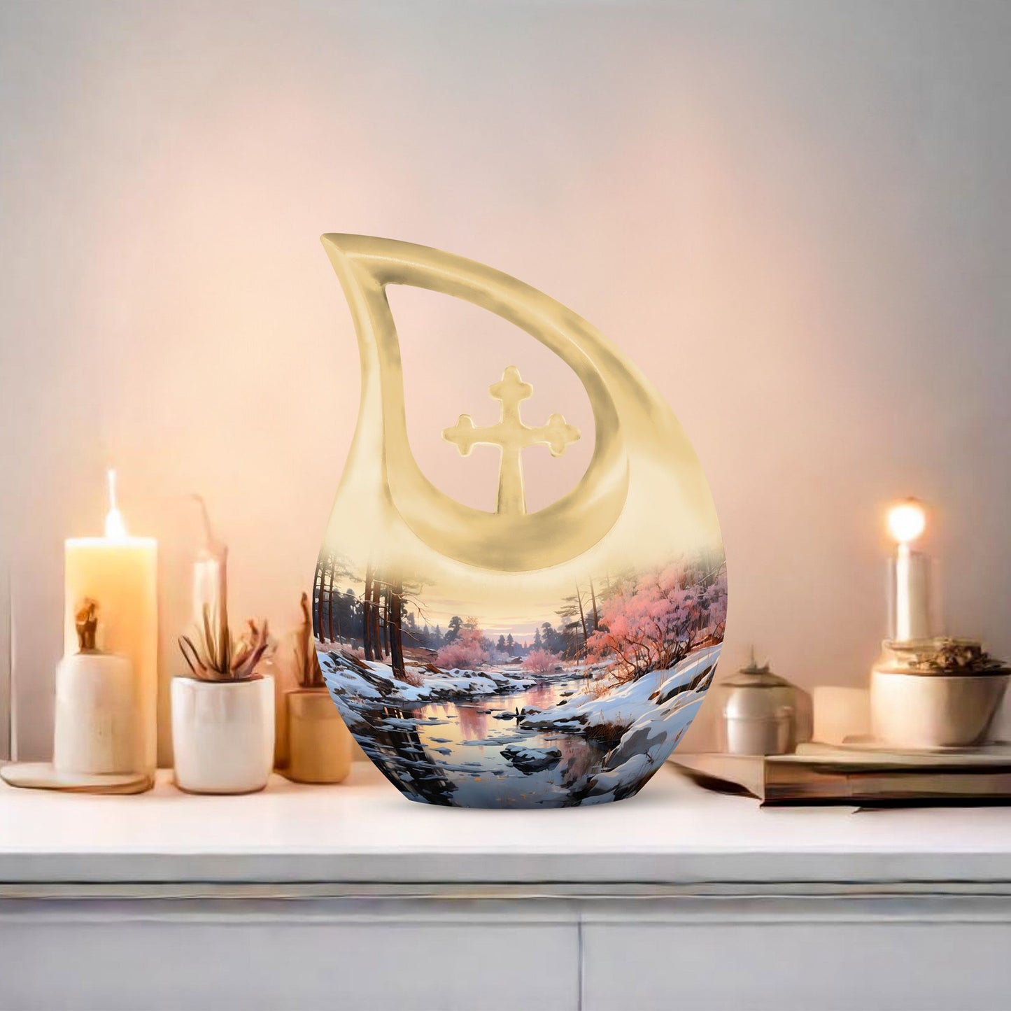 Nature-themed Leaf Urn for Ashes