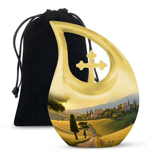 Nature themed 10-inch Memorial Urn
