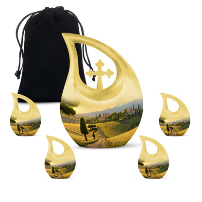 Nature themed 10-inch Memorial Urn
