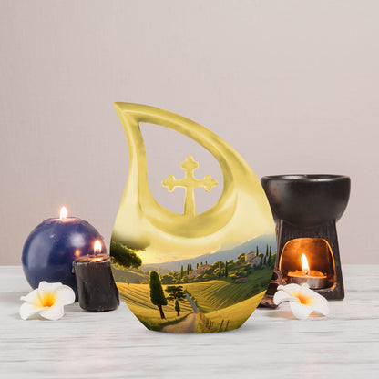 Nature themed 10-inch Memorial Urn