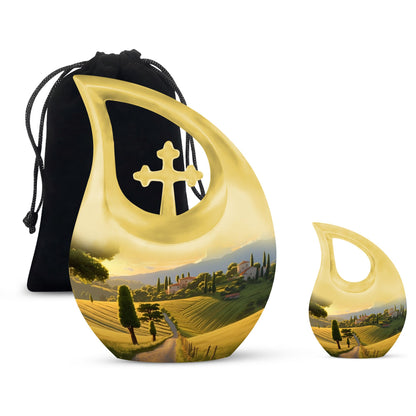Nature themed 10-inch Memorial Urn