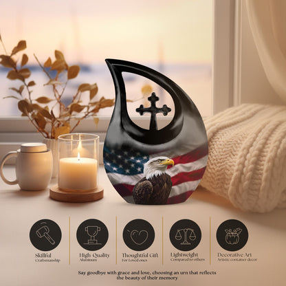 Eagle-themed Biodegradable Urn