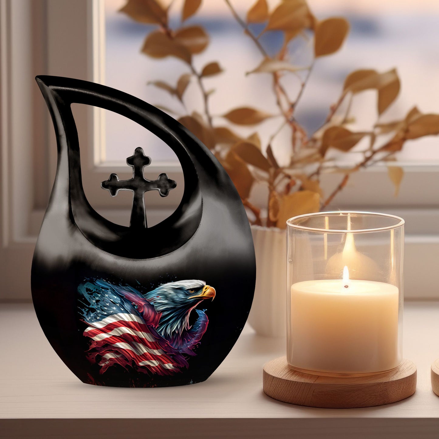 Eagle-themed Large Memorial Urn