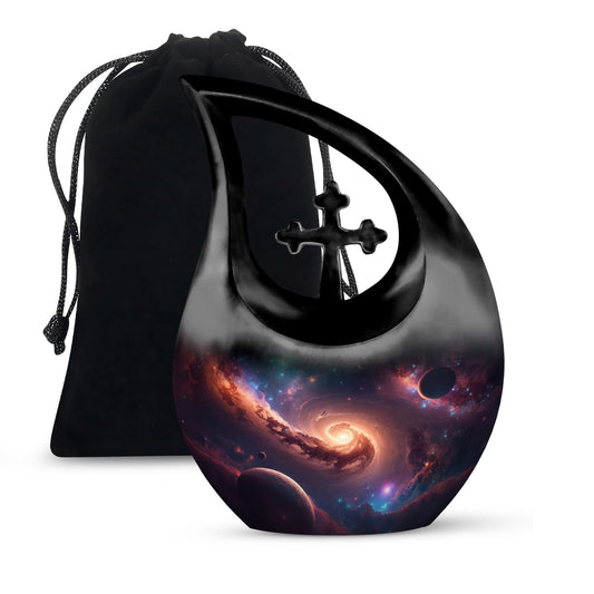 Galaxy themed Large Urn 