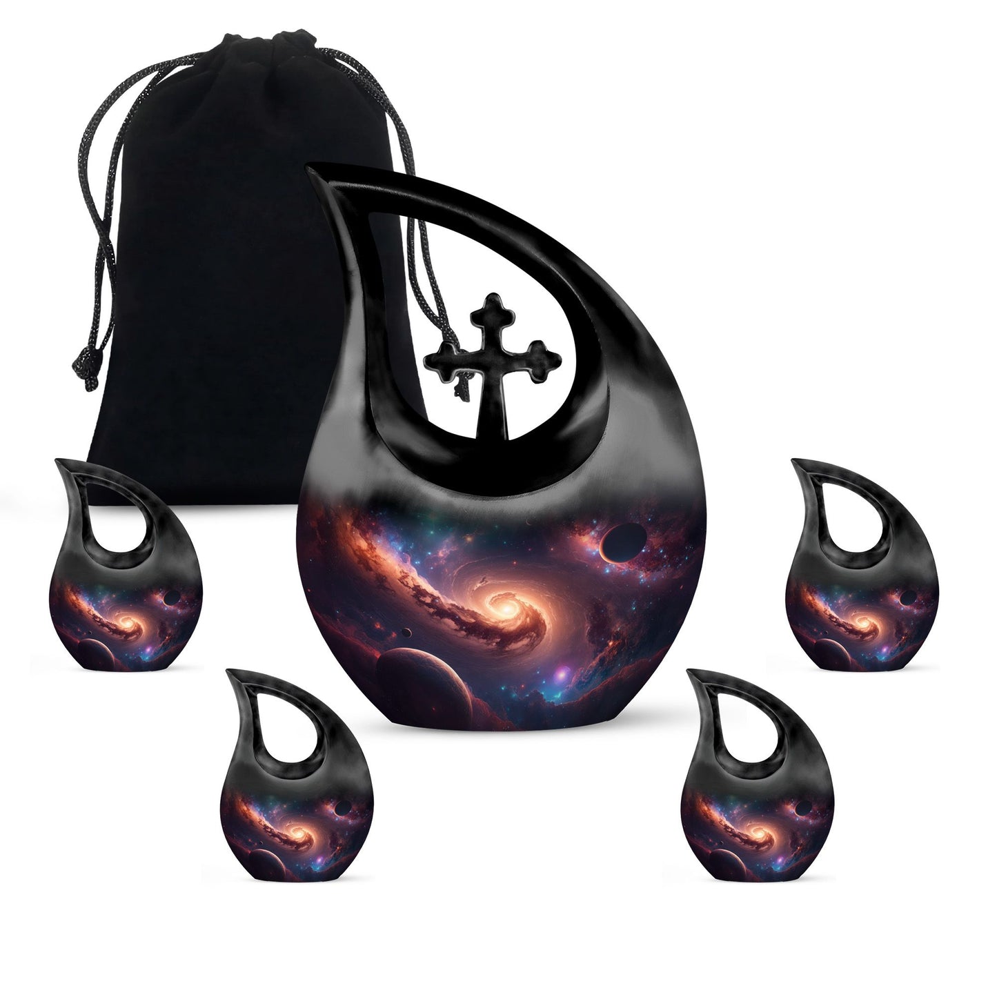 Galaxy themed Large Urn 