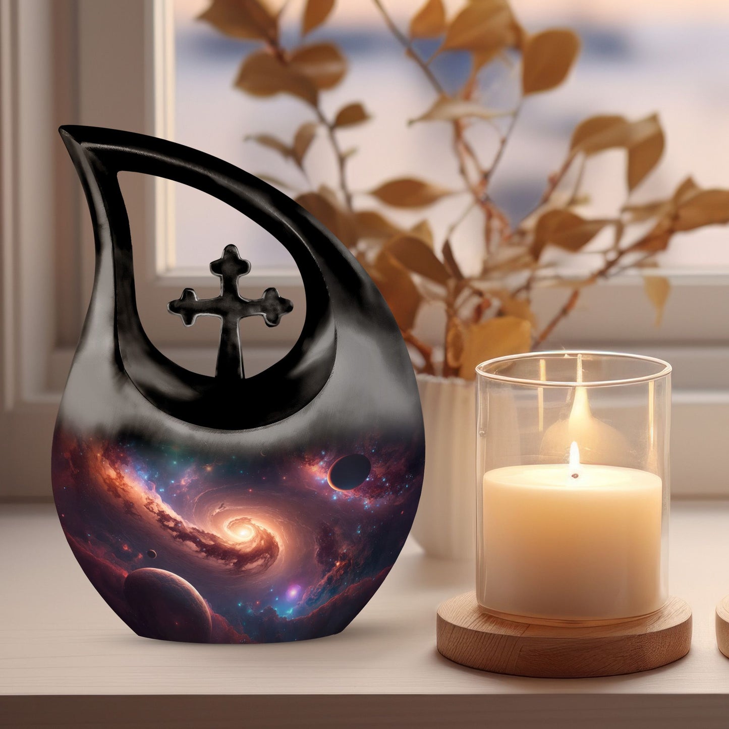 Galaxy themed Large Urn 
