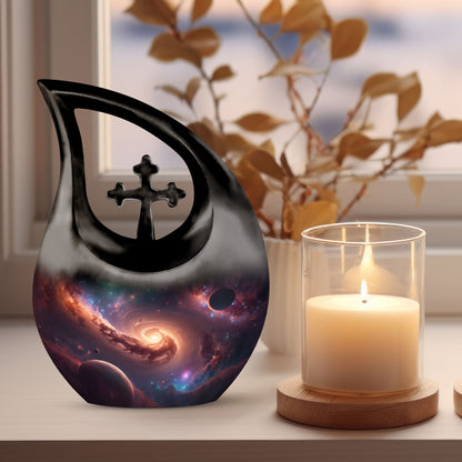 Galaxy themed Large Urn 