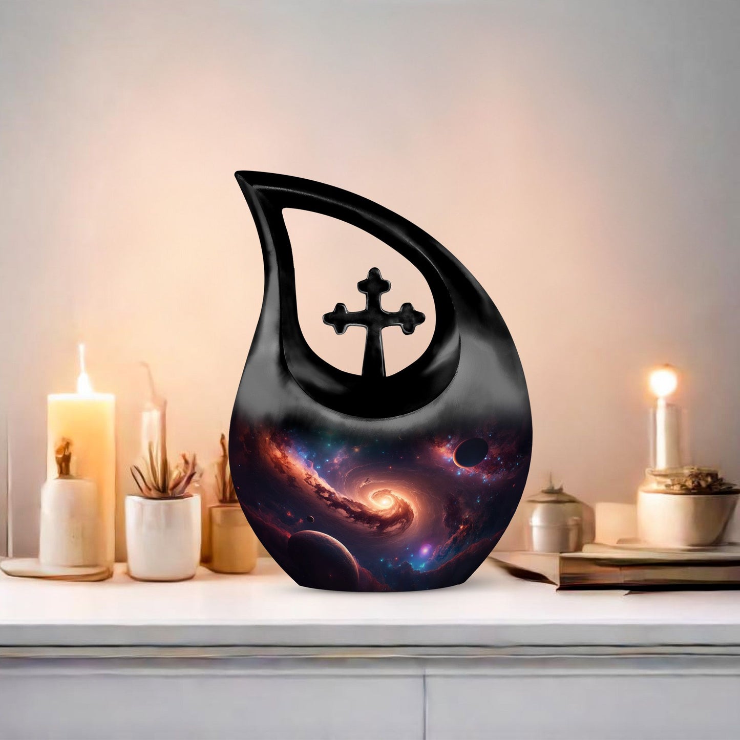 Galaxy themed Large Urn 