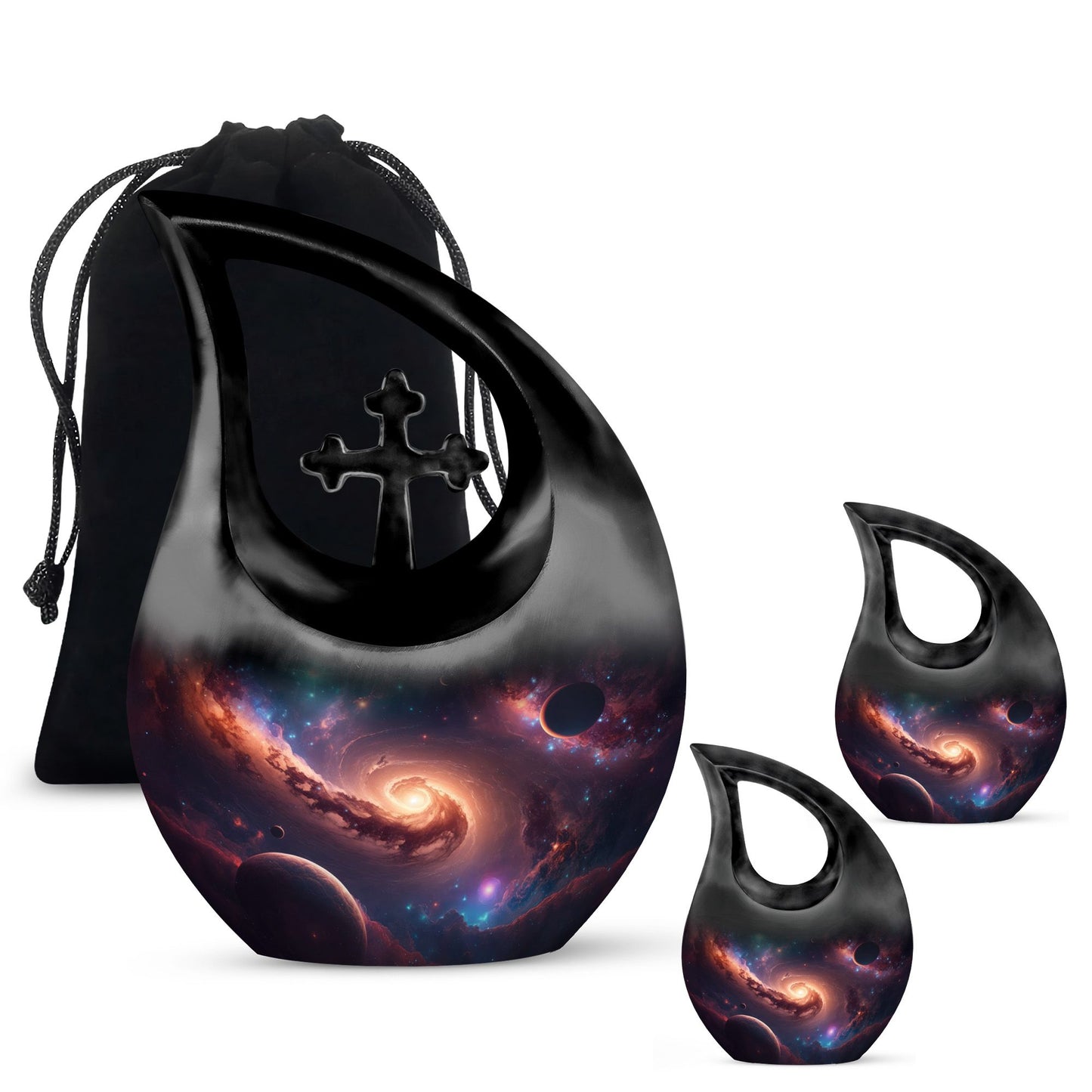Galaxy themed Large Urn 