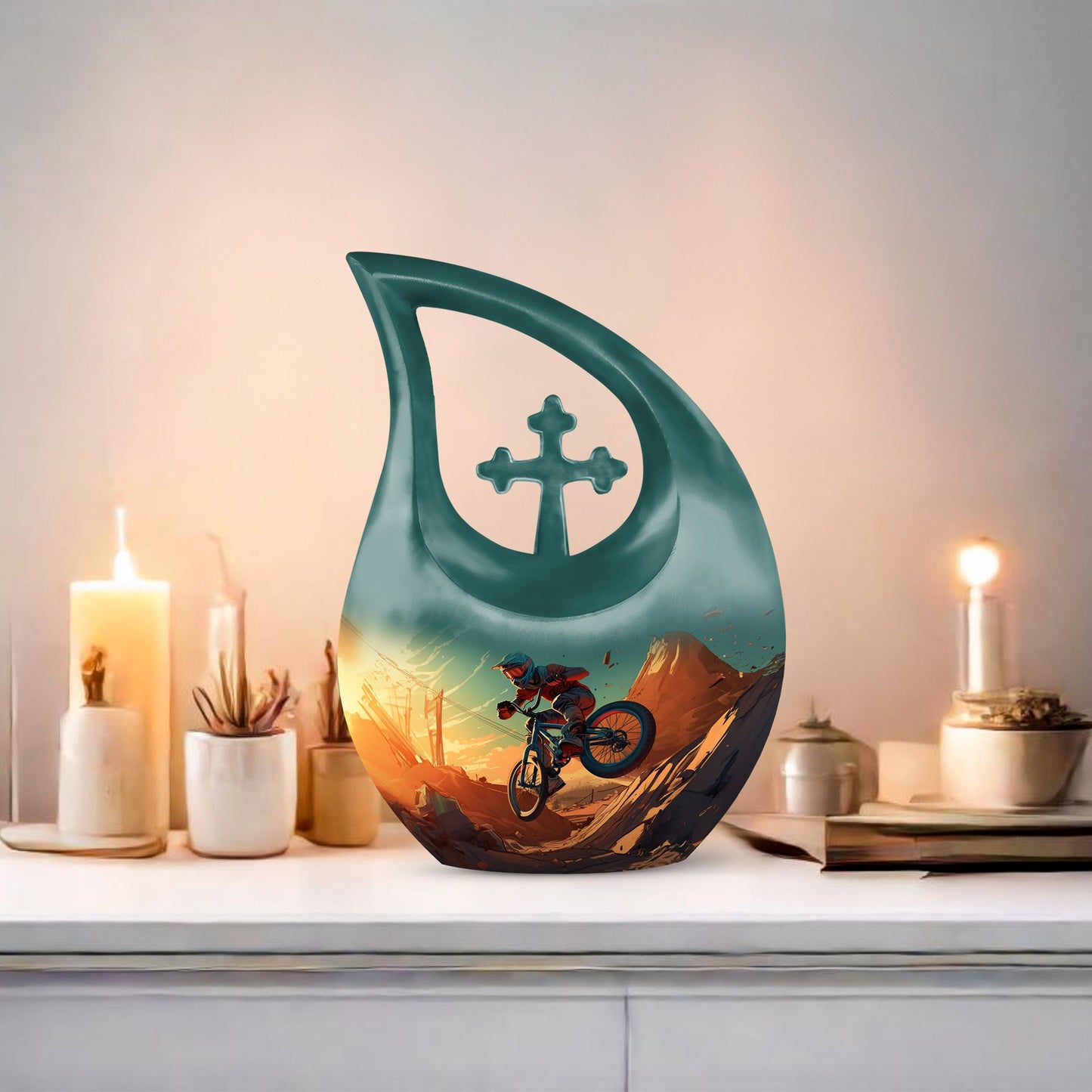 Biking On Mars Double Cremation Urn