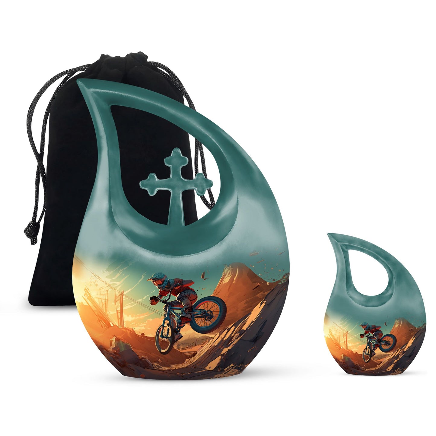 Biking On Mars Double Cremation Urn