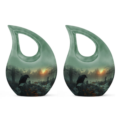 Crow theme Memorial urn