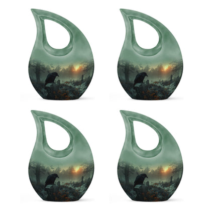 Crow theme Memorial urn