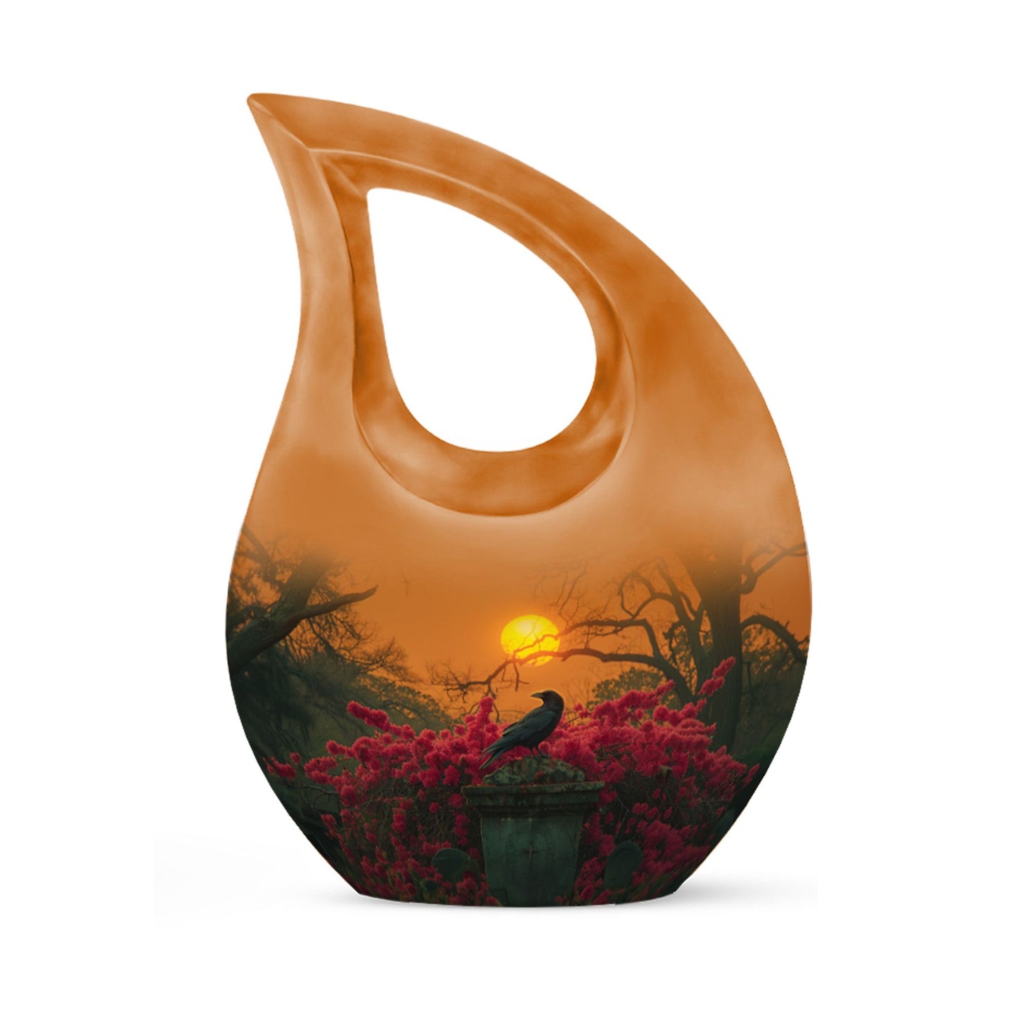 Crow Themed Memorial Urn
