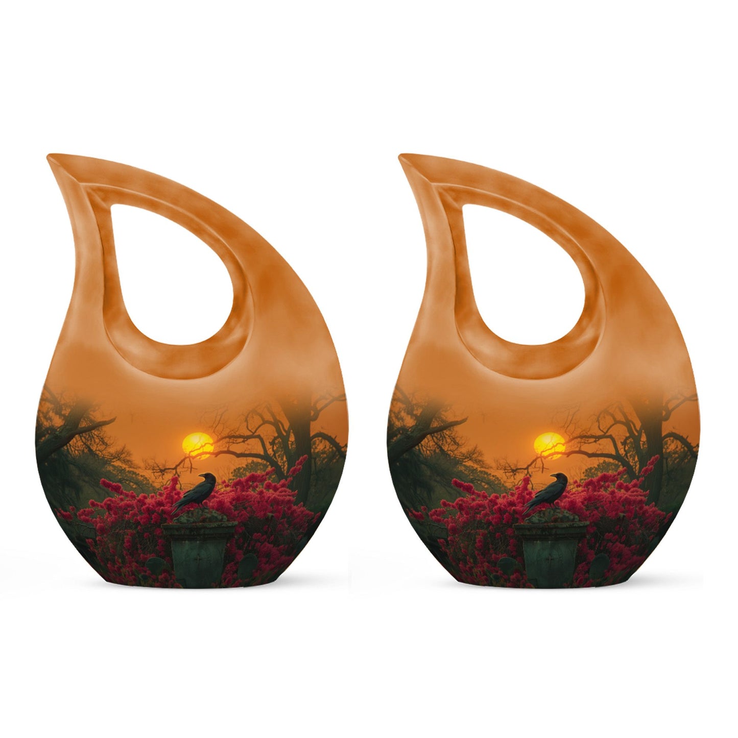 Crow Themed Memorial Urn