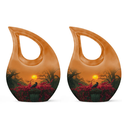Crow Themed Memorial Urn