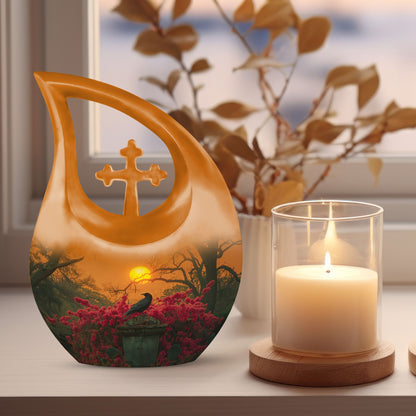 Crow Themed Memorial Urn