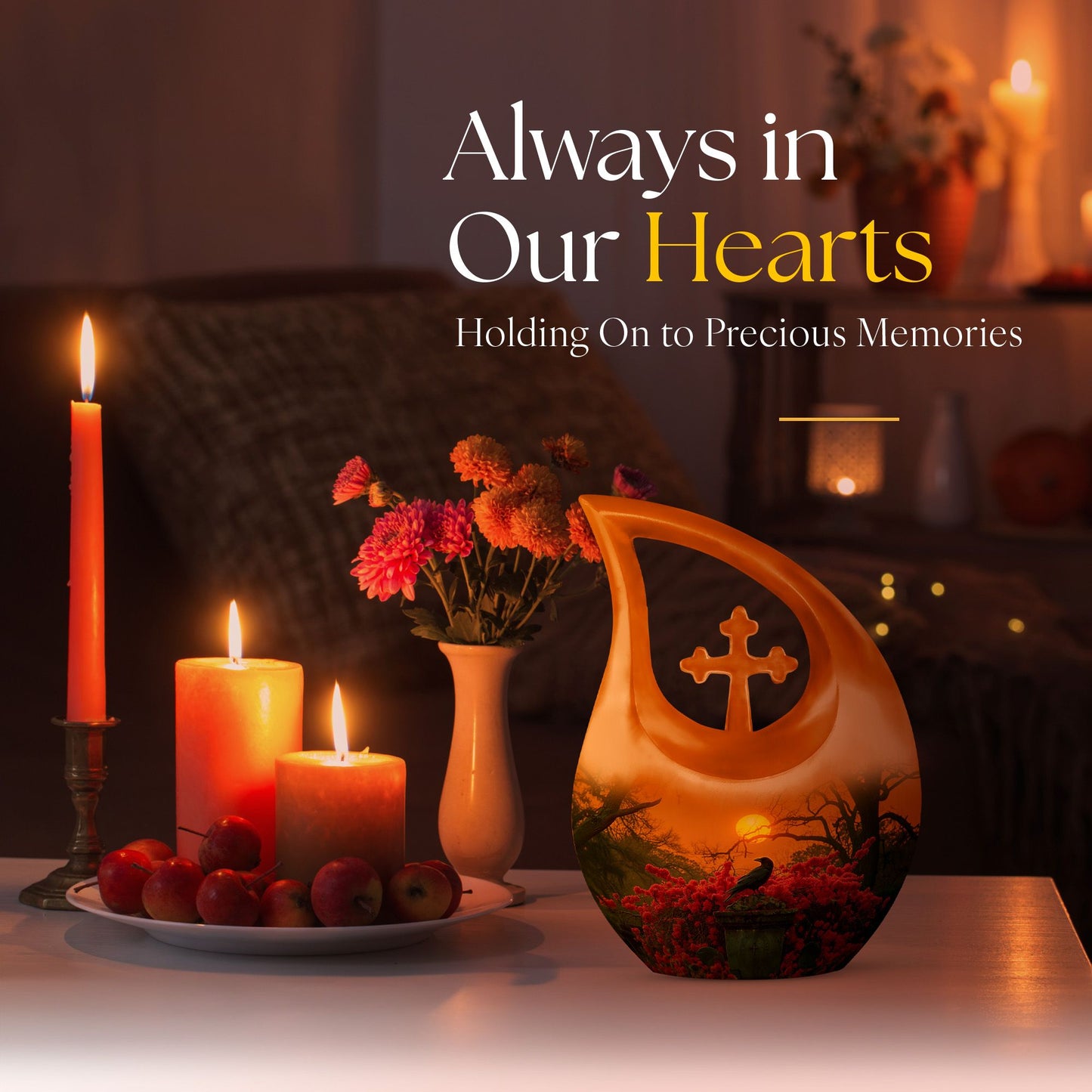 Crow Themed Memorial Urn