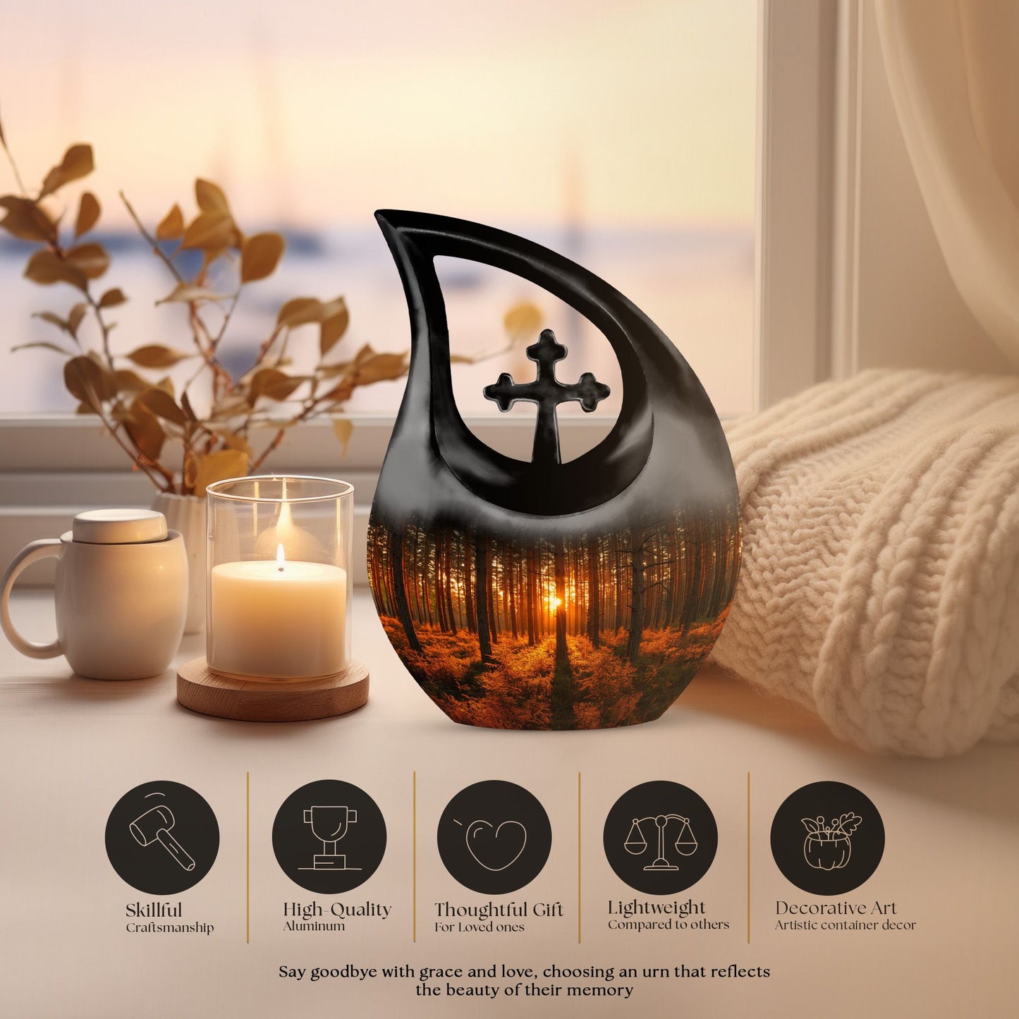 Nature Urn for Ashes in Aluminium