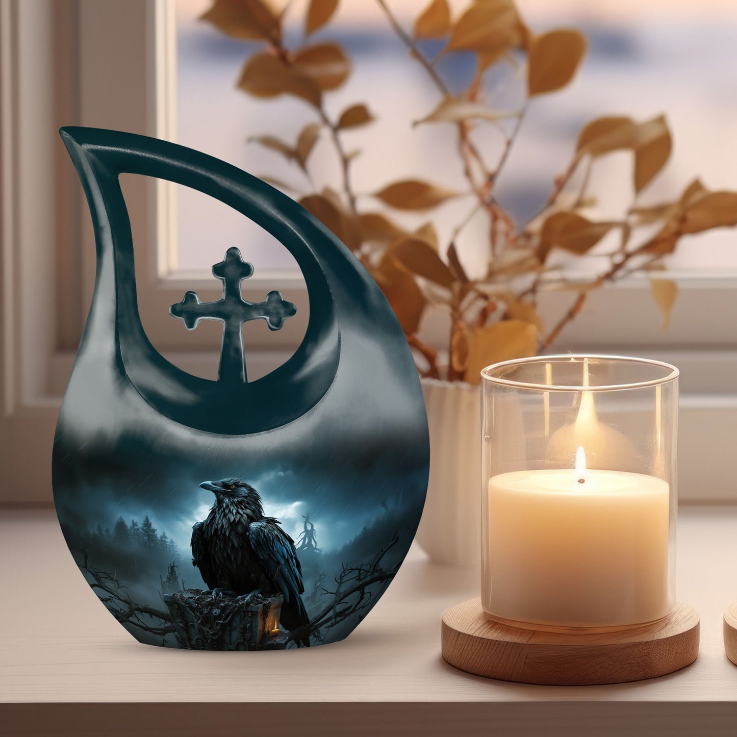 The Raven's Vigil Urn
