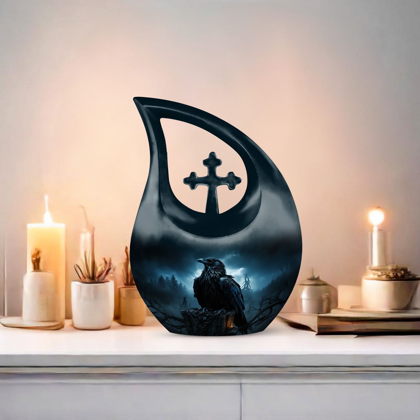 The Raven's Vigil Urn