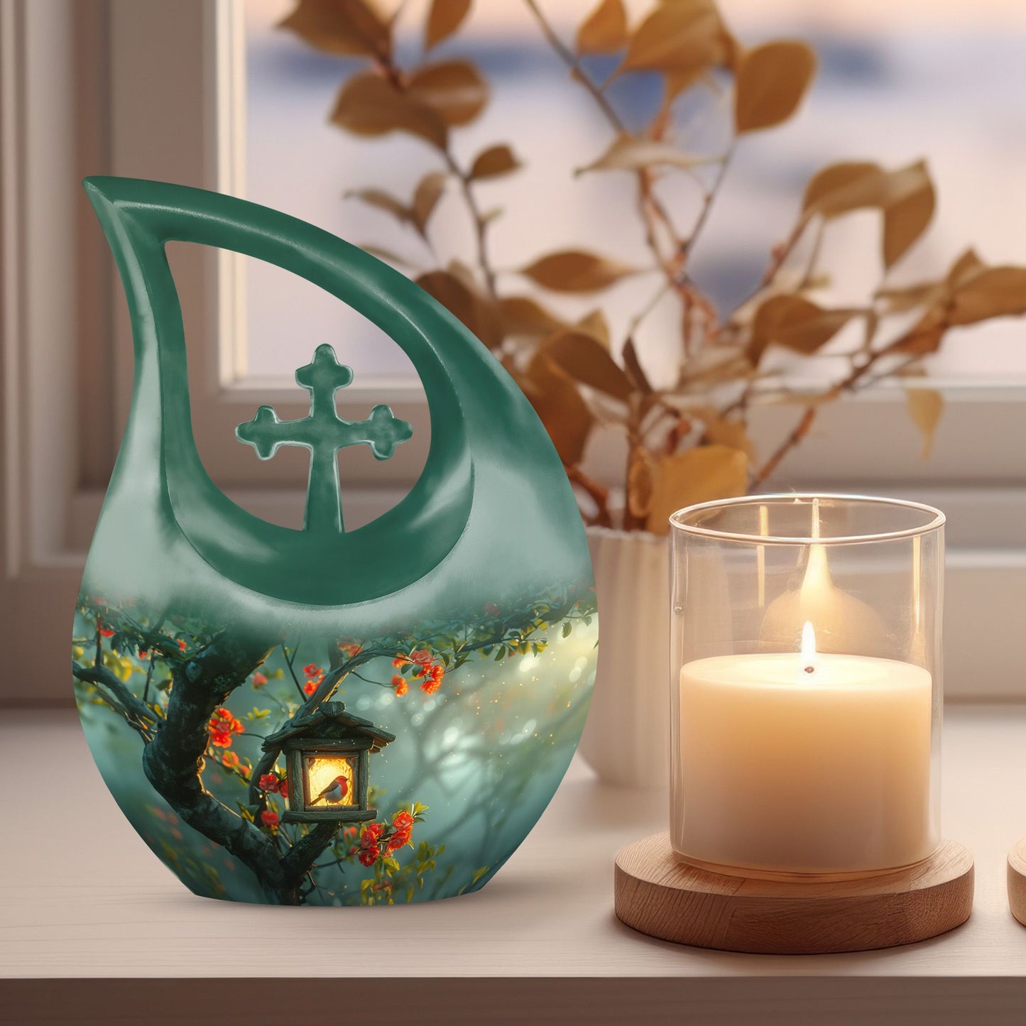 Lantern Bird's Memorial Urn