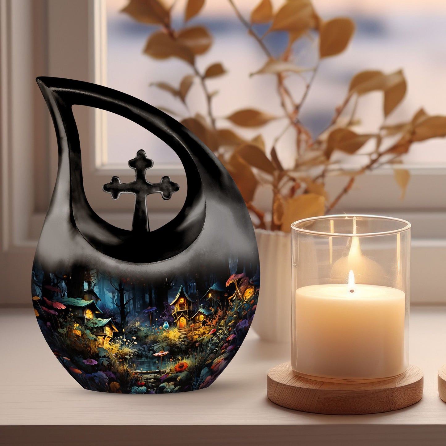 Fairytale Habitat Large Memorial Urn