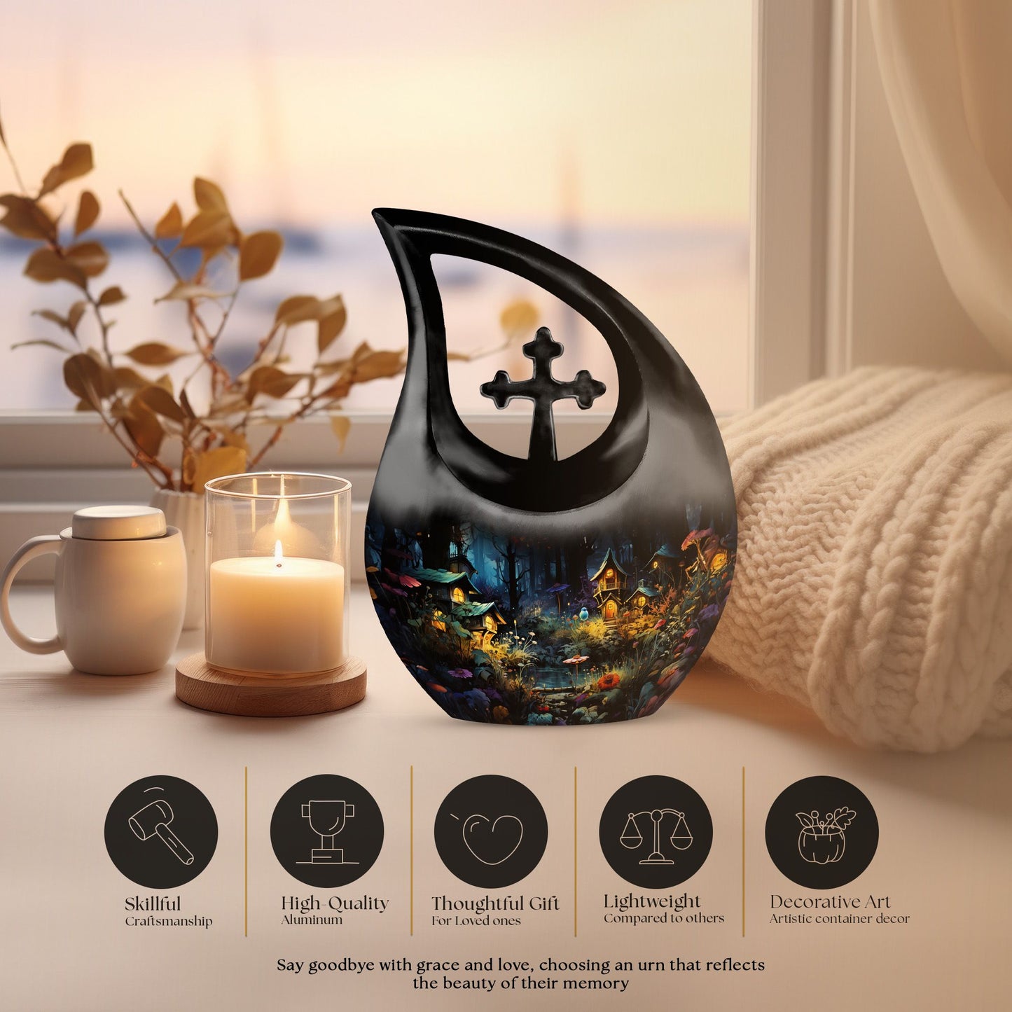 Fairytale Habitat Large Memorial Urn