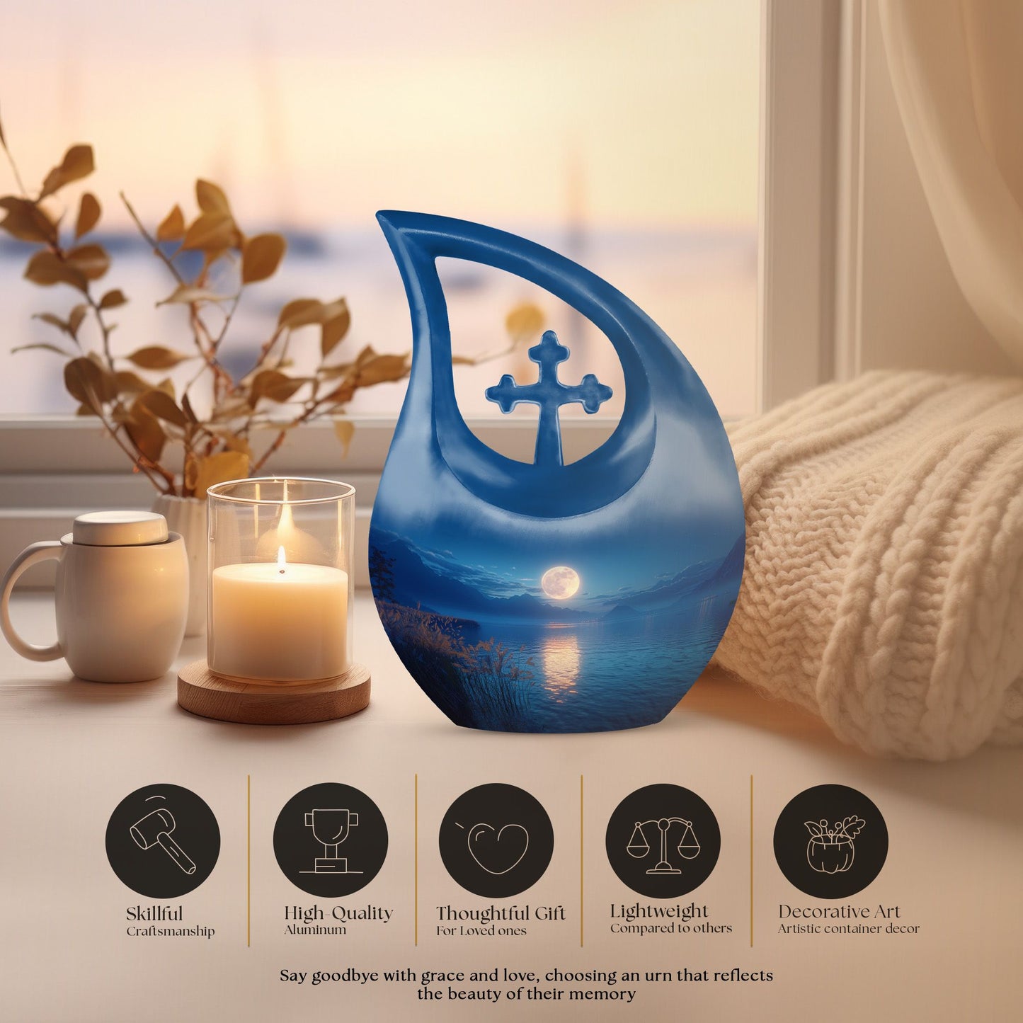 Tranquil Moonlight Serenade Urn