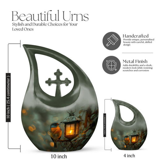 10-inch Bird's Large Urn for ashes
