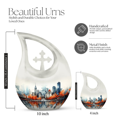 10-inch Autumn Reflections in Urn