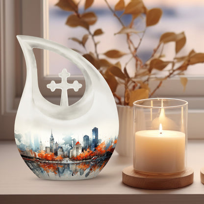 10-inch Autumn Reflections in Urn