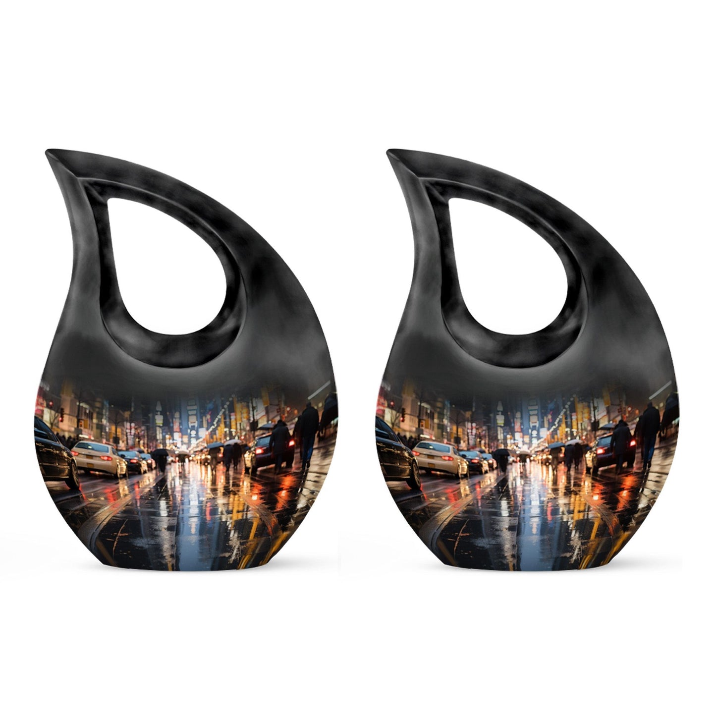 Rainy Evening Commute Urn