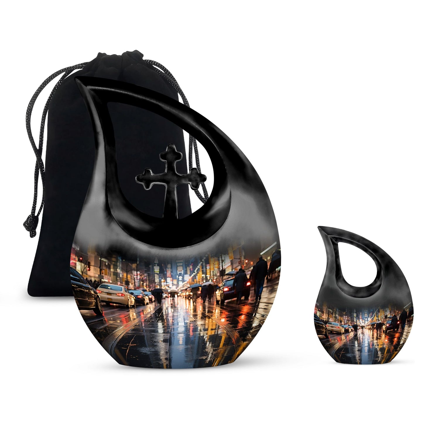 Rainy Evening Commute Urn