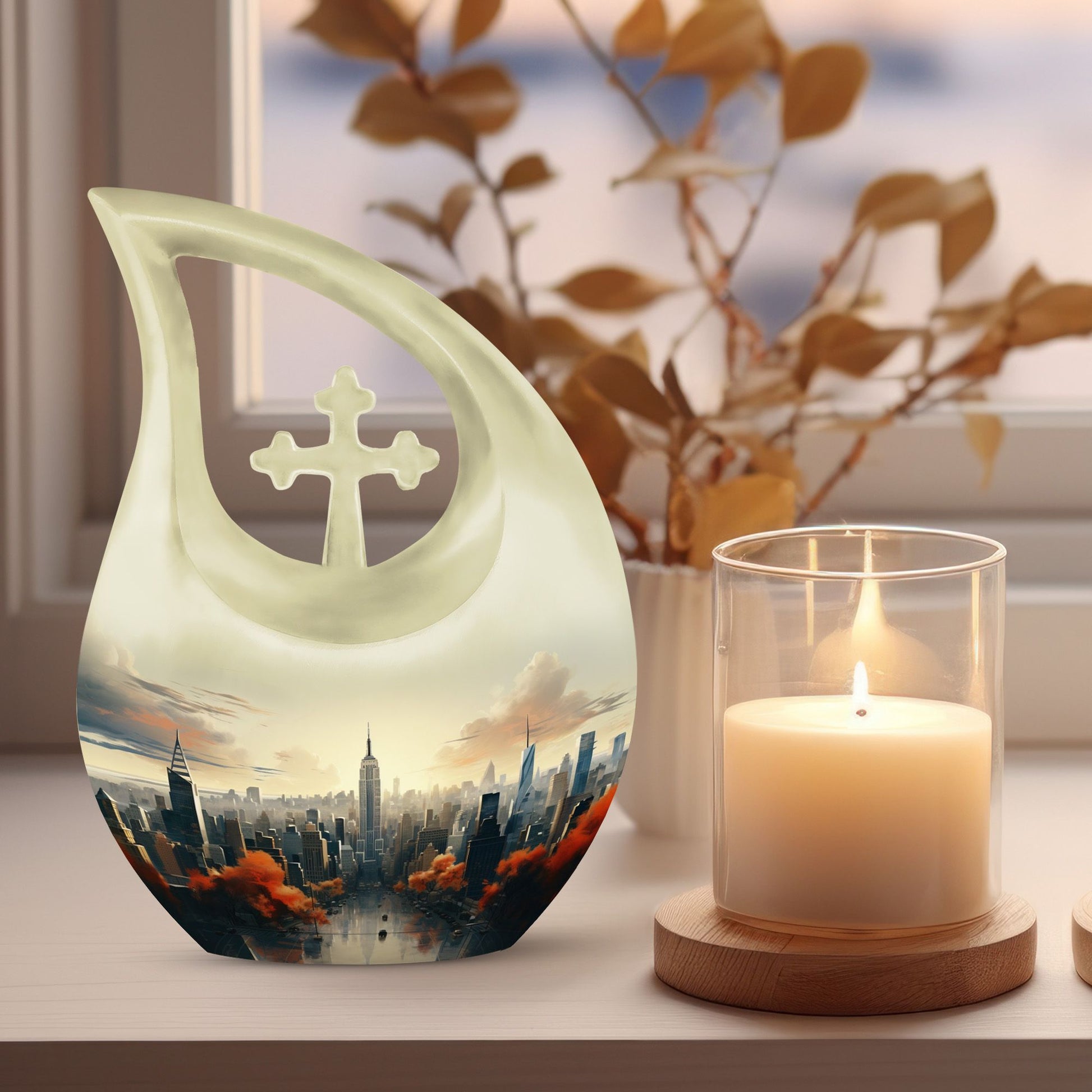 10-inch Autumn Morning In Urn,