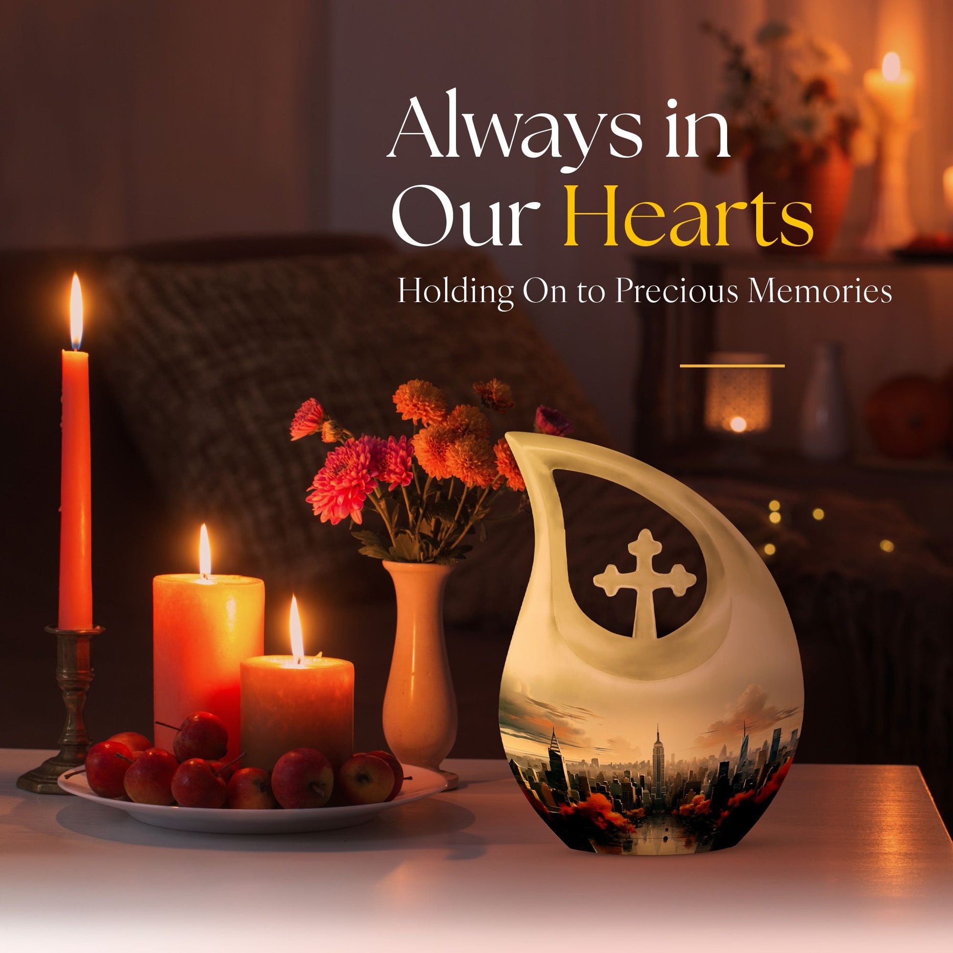 10-inch Autumn Morning In Urn,