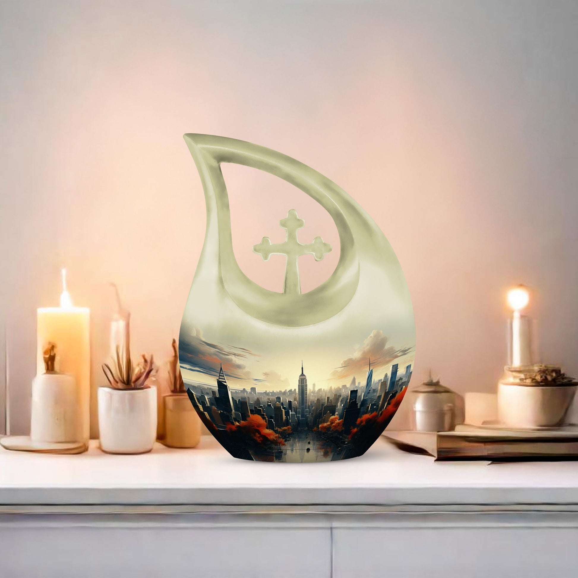 10-inch Autumn Morning In Urn,