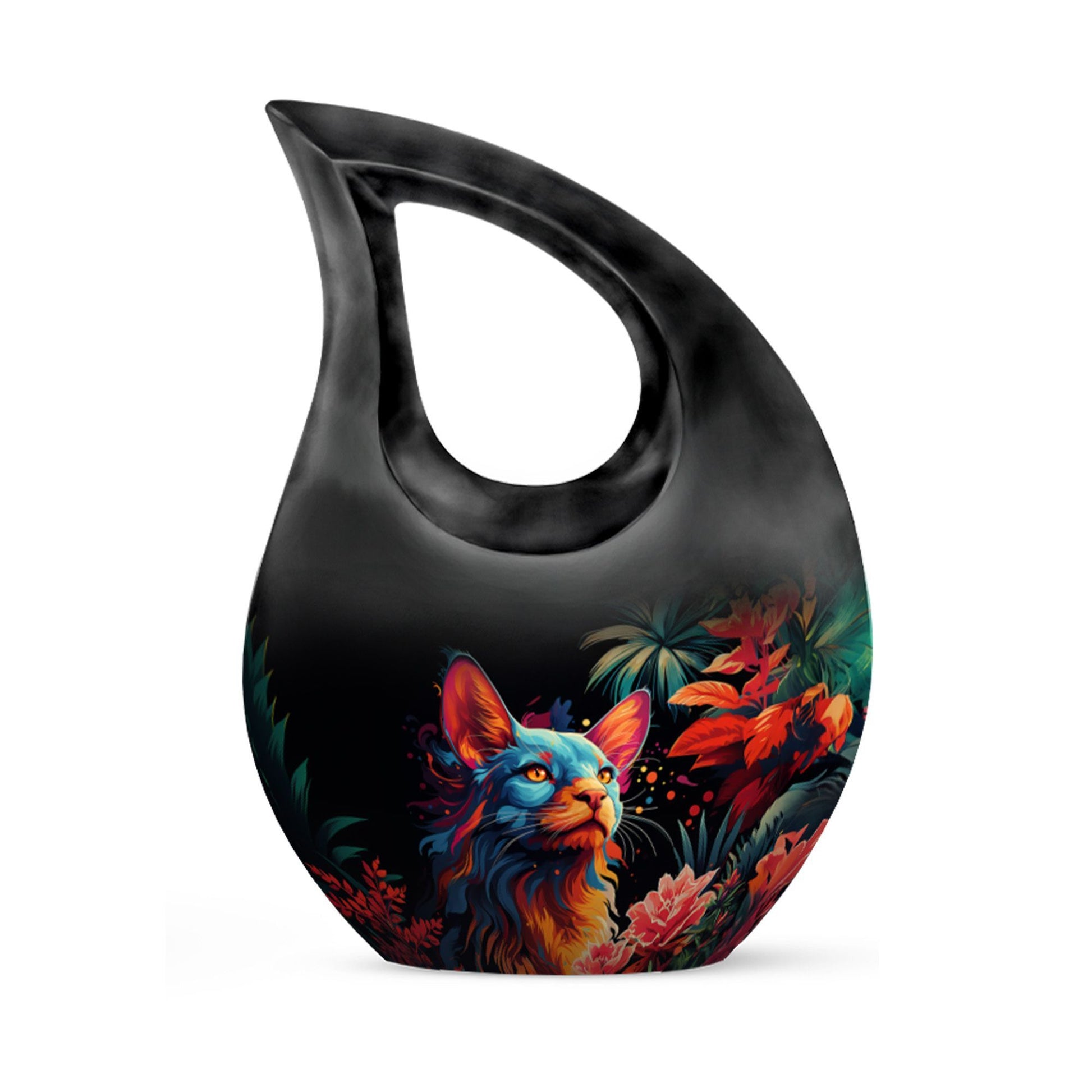 Vibrant Whiskers Amidst Cross Drop Urn