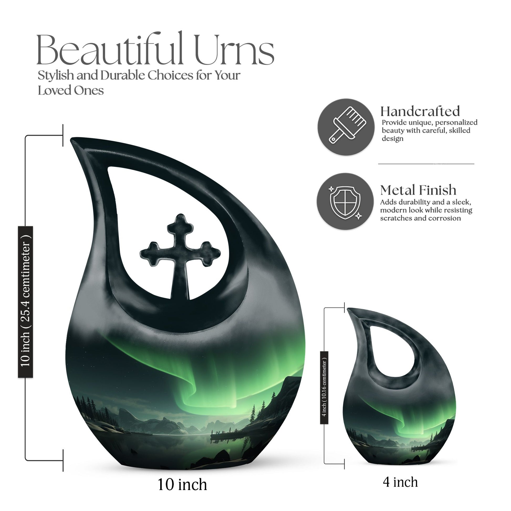 10-inch 'The Northern Lights' Urn 