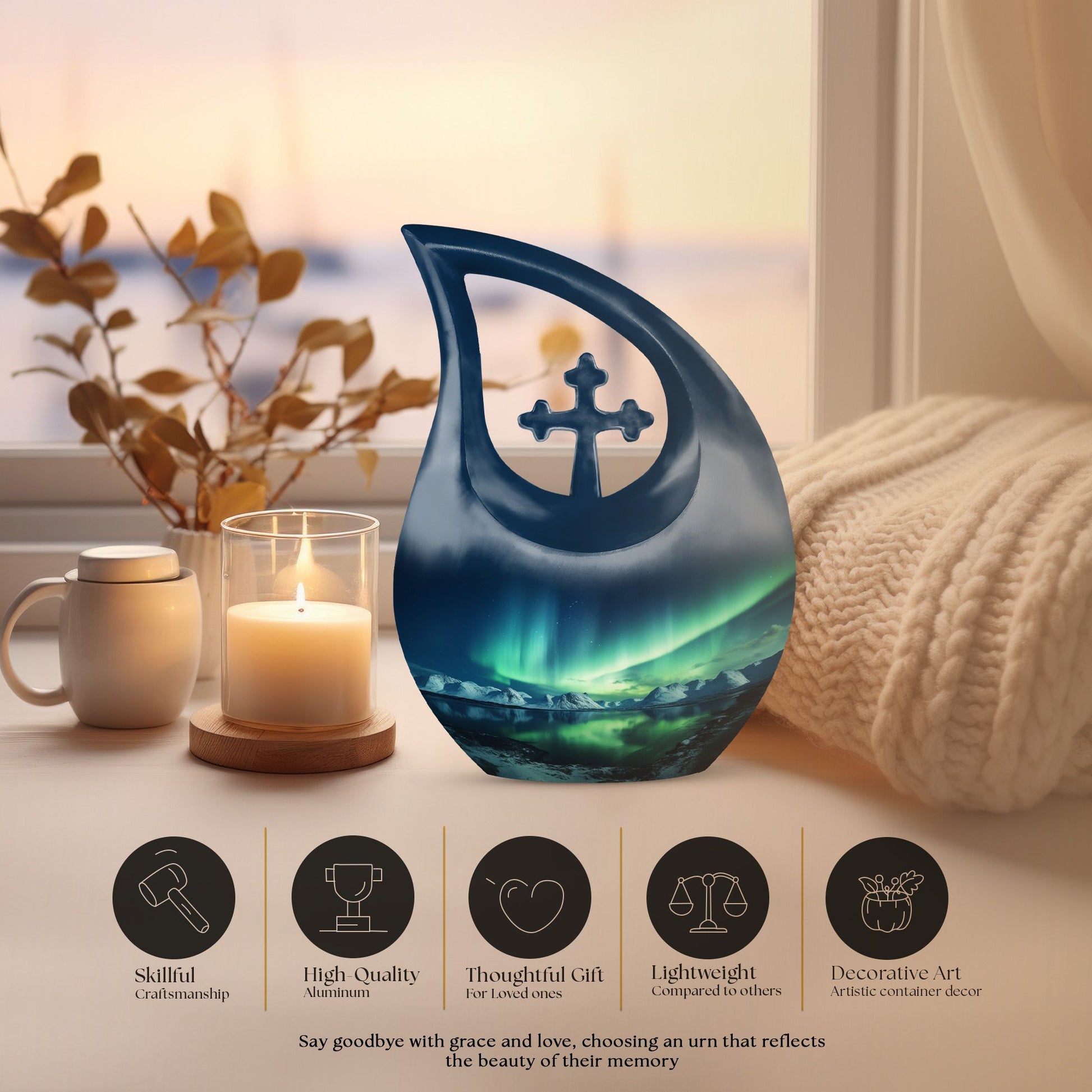 10-inch Celestial Dance Urn,