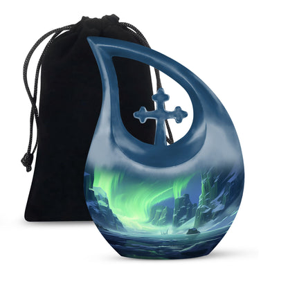 Northern Lights memorial urn